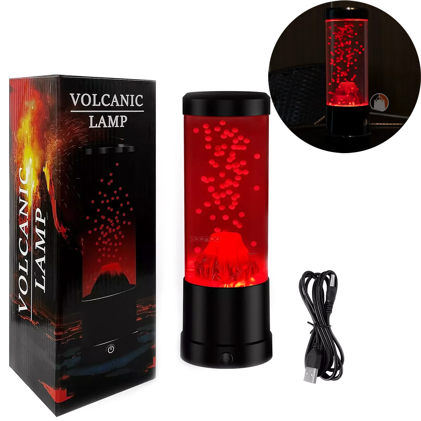Miniatura 4 de Lampara Volcán Con Lava Decorativa Led M